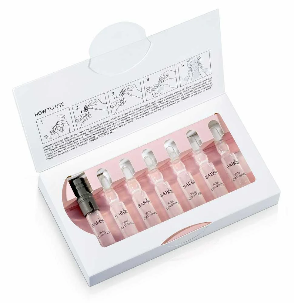 Babor SOS Calming Ampoule Concentrates raminančios ampulės veidui, 7 x 2 ml