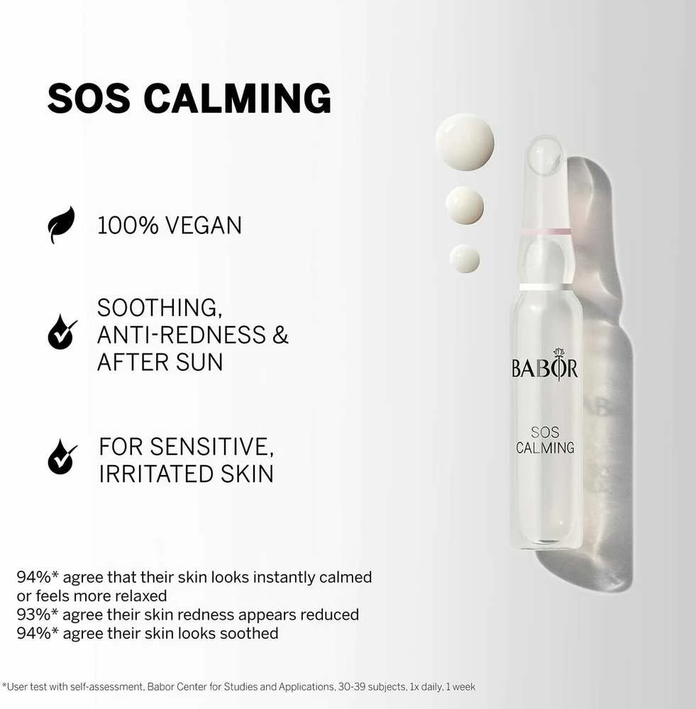 Babor SOS Calming Ampoule Concentrates raminančios ampulės veidui, 7 x 2 ml