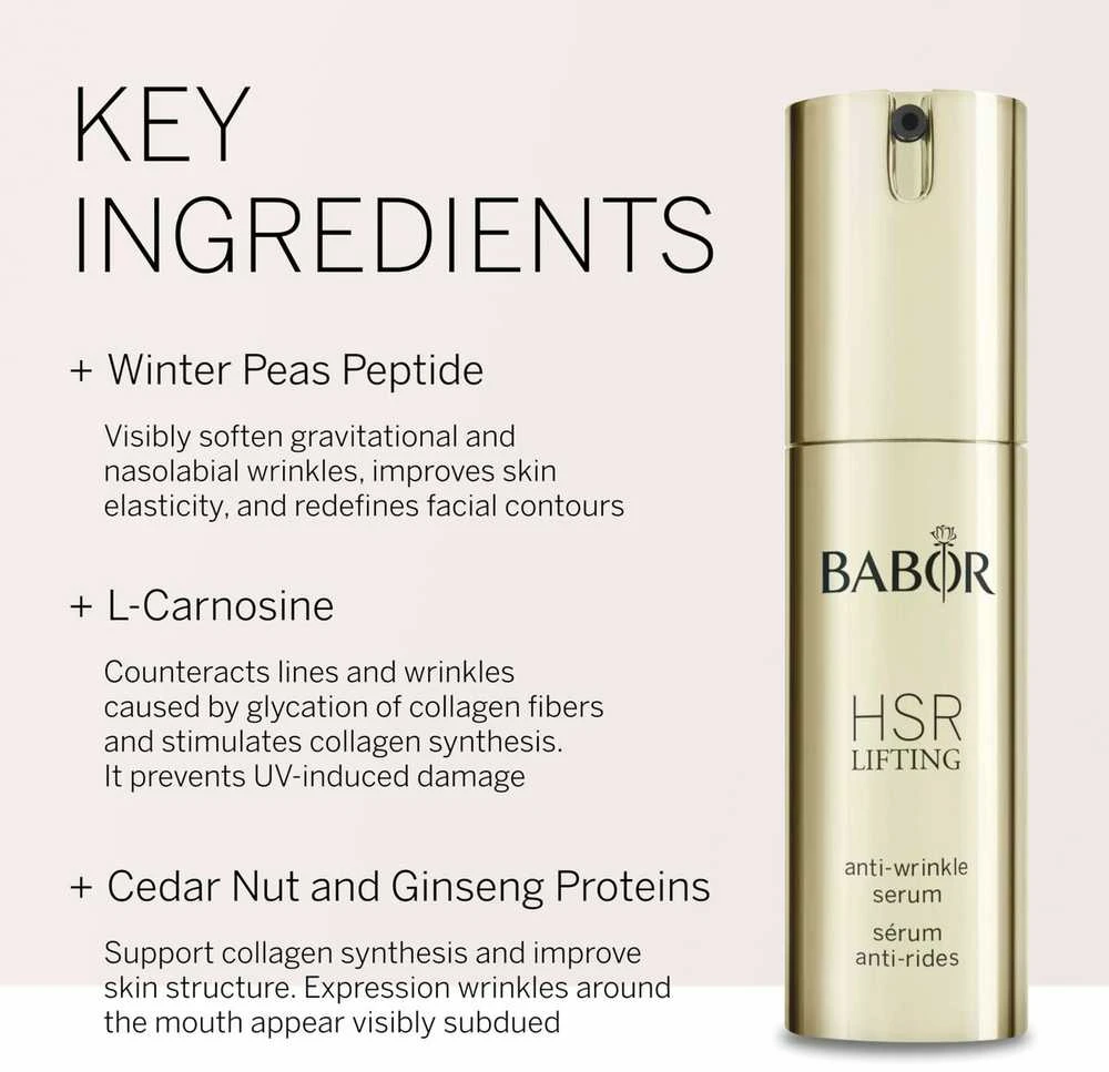 Babor HSR Lifting Anti-Wrinkle Serum stangrinantis veido serumas, 30 ml