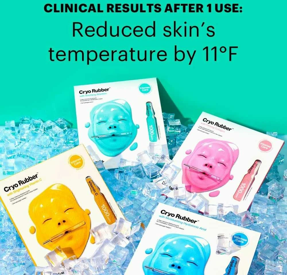 Dr. Jart+ Dr Jart Cryo Vitamin C Rubber Brightening Mask skaistinamoji lakštinė veido kaukė, 1 vnt.