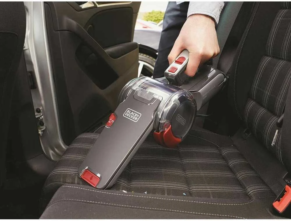 Black & Decker Juodas + DECKER DULKIŲ SIurblys 12V PV1200AV