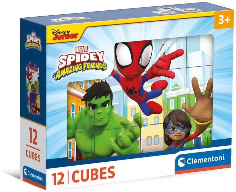 Clementoni CLE Cubi klocki 12 Spidey_His AmazingFriends 41198