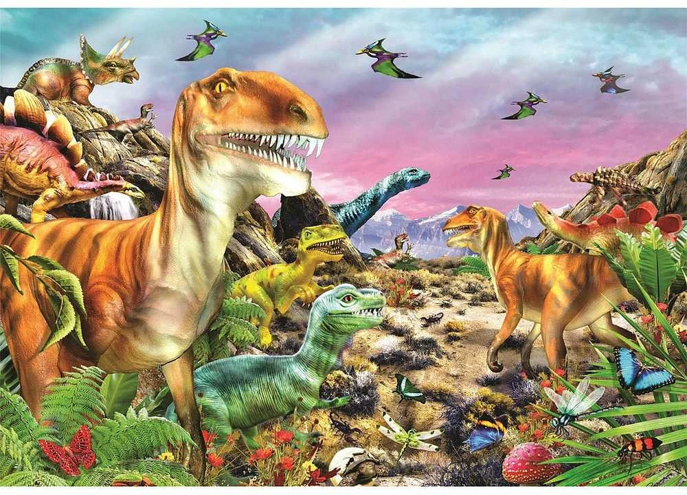 Clementoni Dėlionė 104 vnt. - Dinozaurų žemė