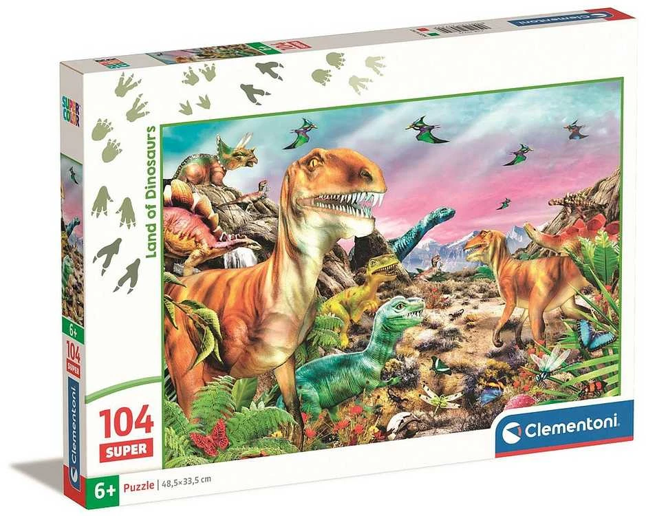 Clementoni Dėlionė 104 vnt. - Dinozaurų žemė
