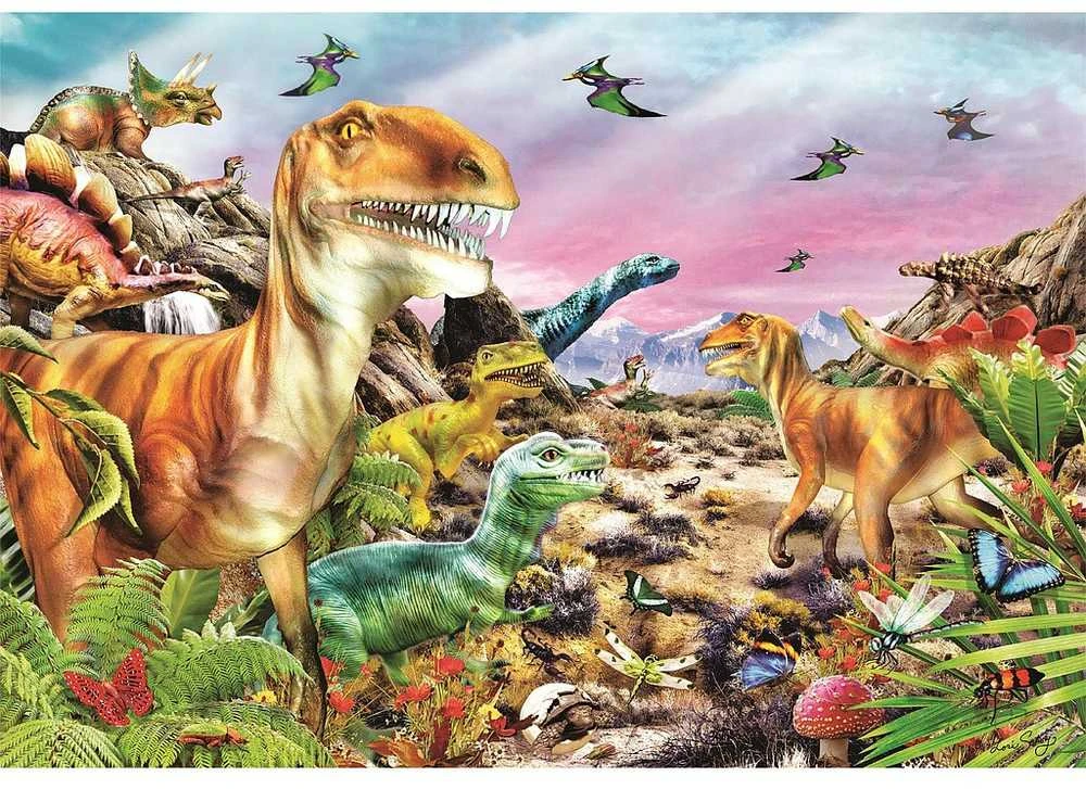 Clementoni Dėlionė 104 vnt. - Dinozaurų žemė