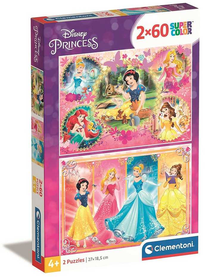 Clementoni Dėlionė 2x60 vnt. - Princesės