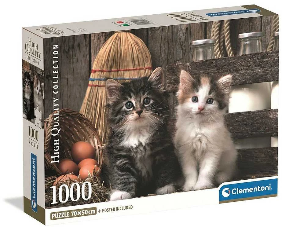 Clementoni Dėlionė 1000 vnt. - Meilūs kačiukai