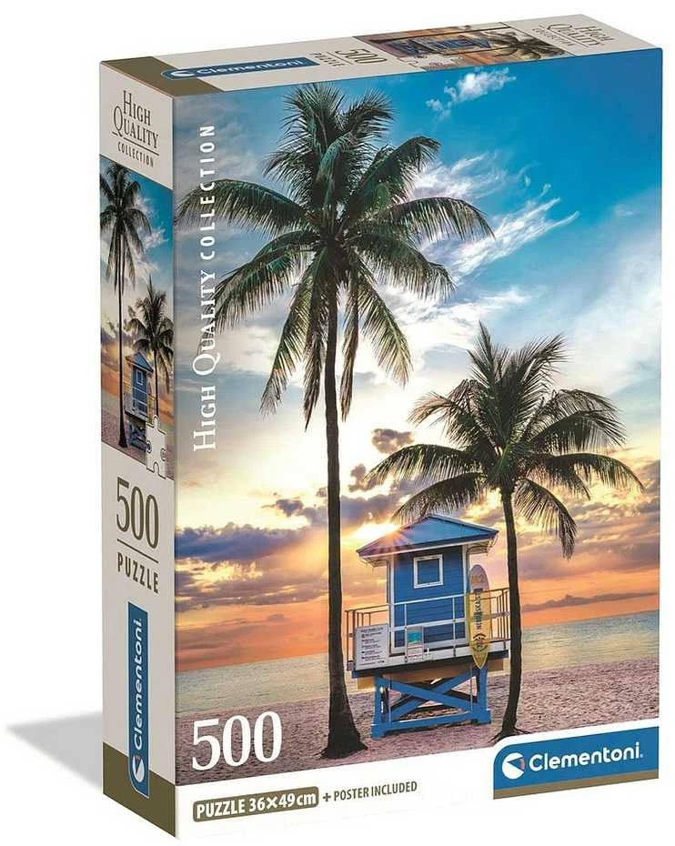 Clementoni Dėlionė 500 vnt. - Majamio paplūdimys, Florida