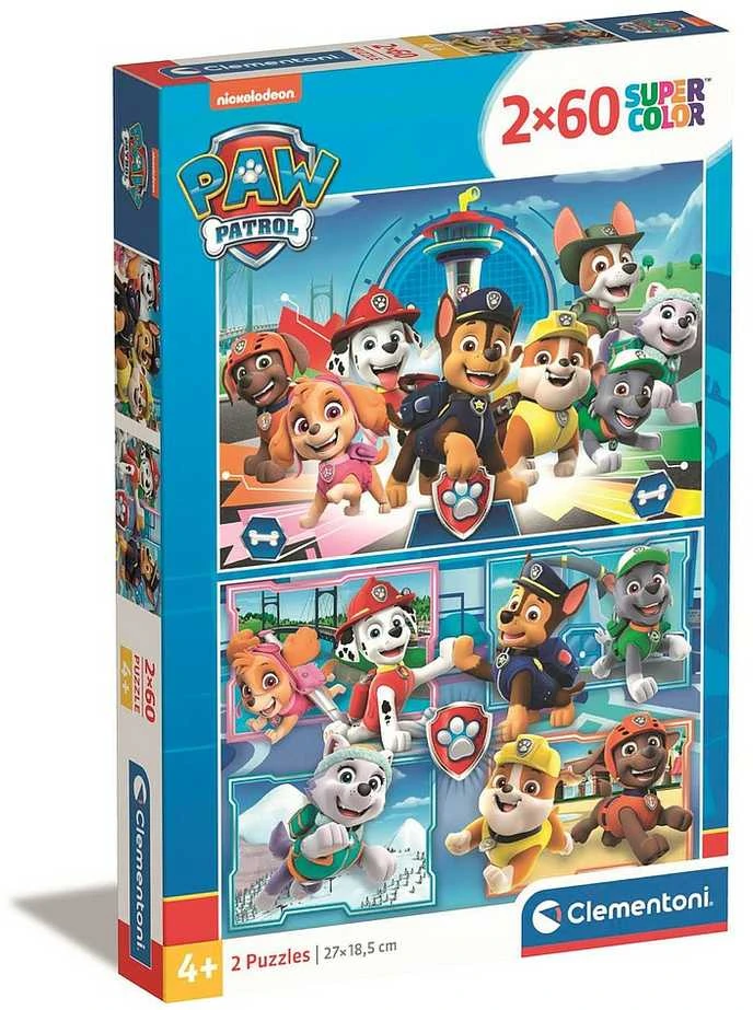Clementoni Dėlionė 2x60 vnt. - Šunyčiai patruliai (PAW Patrol)