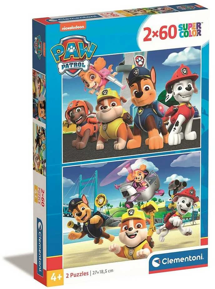 Clementoni Dėlionė 2x60 vnt. - Šunyčiai patruliai (Paw Patrol)