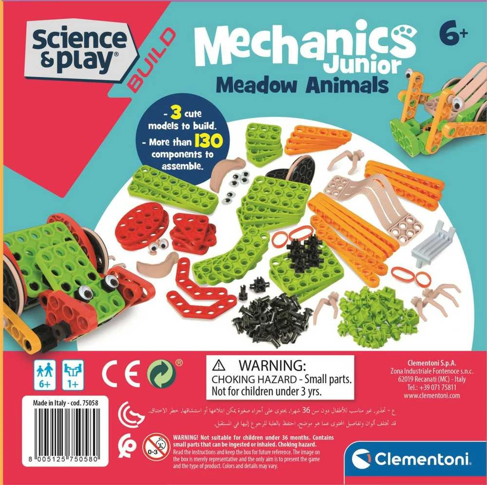 Clementoni mechanikos laboratorija jaunesniesiems – pievų gyvūnai