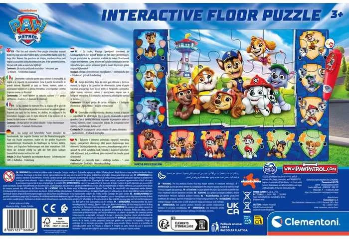 Clementoni CLE Paw Patrol interaktyvi grindų dėlionė 16684
