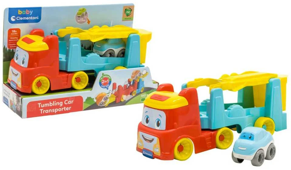„Clementoni“ spalvingas apverčiamas automobilių transporteris „Vehicle Team“ 2 viename