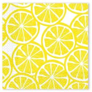 „Colored Slices Lemon“ servetėlės, 20 vnt. pakuotė, 33x33 cm FSC