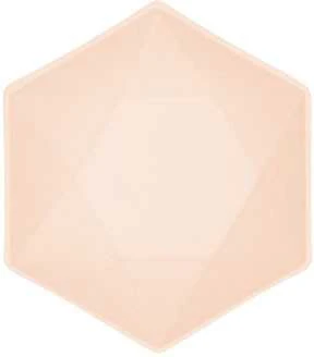 „Colour Vert Decor Peach“ šešiakampės gilios lėkštės, 6 vnt., 15,8 cm