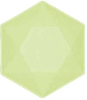 „Colour Vert Decor“ žalios spalvos šešiakampių gilių lėkščių rinkinys, 6 vnt. - 15,8 cm
