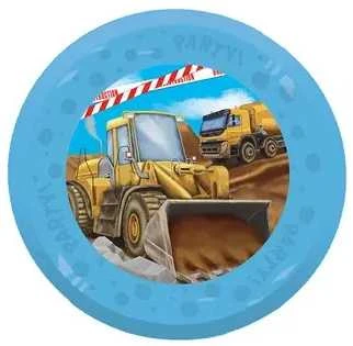 „Construction Grabber“ mikro aukščiausios kokybės plastikinių lėkščių rinkinys, 4 vnt., 21 cm