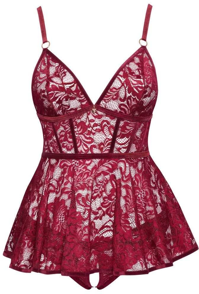 Babydoll raudona 3XL