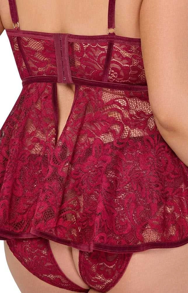 Babydoll raudona 3XL