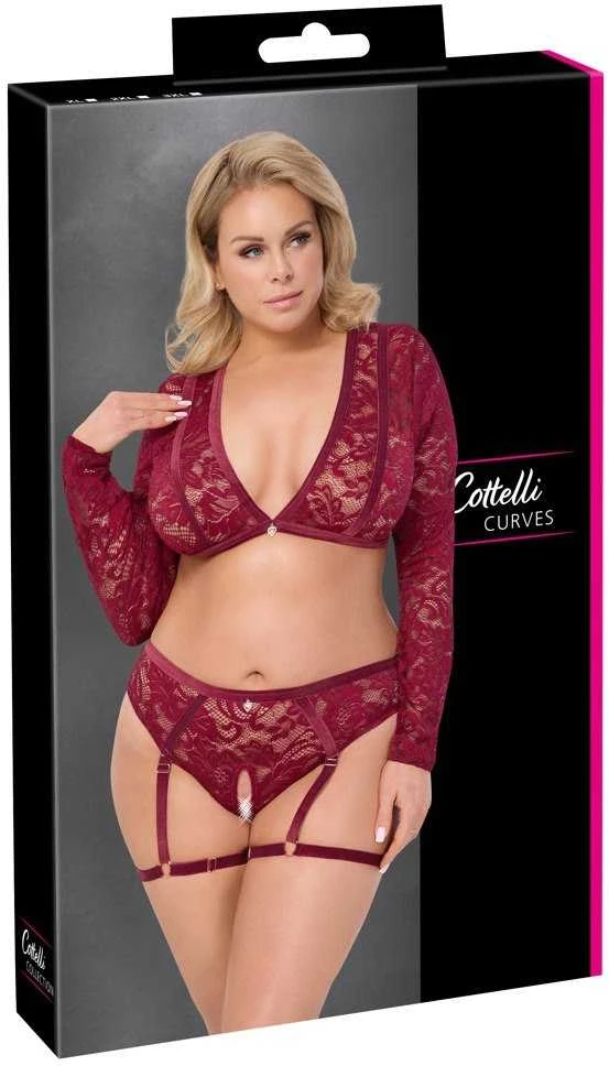 Viršus ir kelnaitės raudonos 2XL