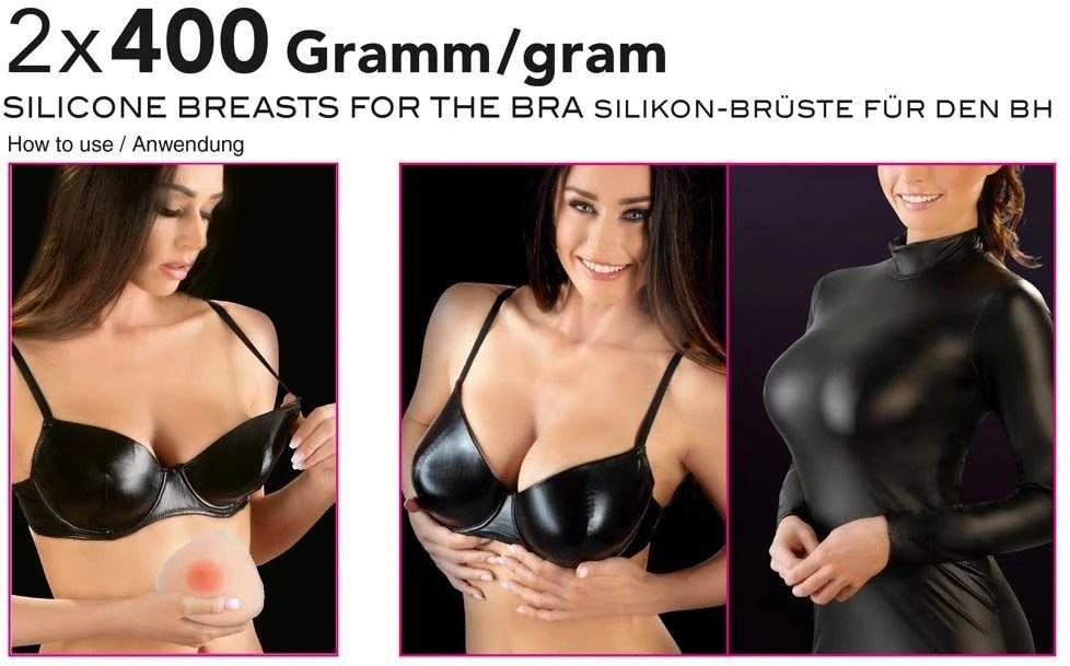 Cottelli Accessoires Silicone Breasts 400g silikoninės pagalvėlės liemenėlei