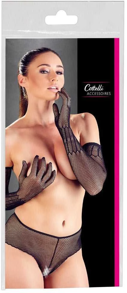 Cottelli Accessoires Net Gloves S-L seksualios pirštinės
