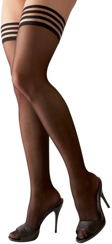 Cottelli Legwear Hold-up Stockings juodas 3