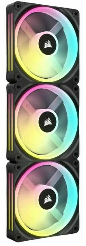 Corsair iCUE LINK QX120 RGB Series, PWM korpuso ventiliatorius, 3er Pack su RGB valdikliu- 120mm, juodos spalvos, Starter Kit