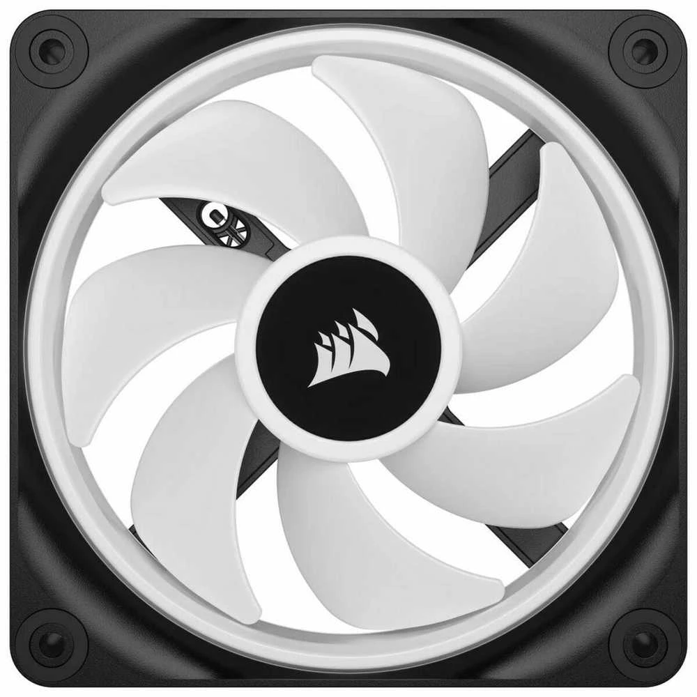 Corsair iCUE LINK QX120 RGB Series, PWM korpuso ventiliatorius, 3er Pack su RGB valdikliu- 120mm, juodos spalvos, Starter Kit
