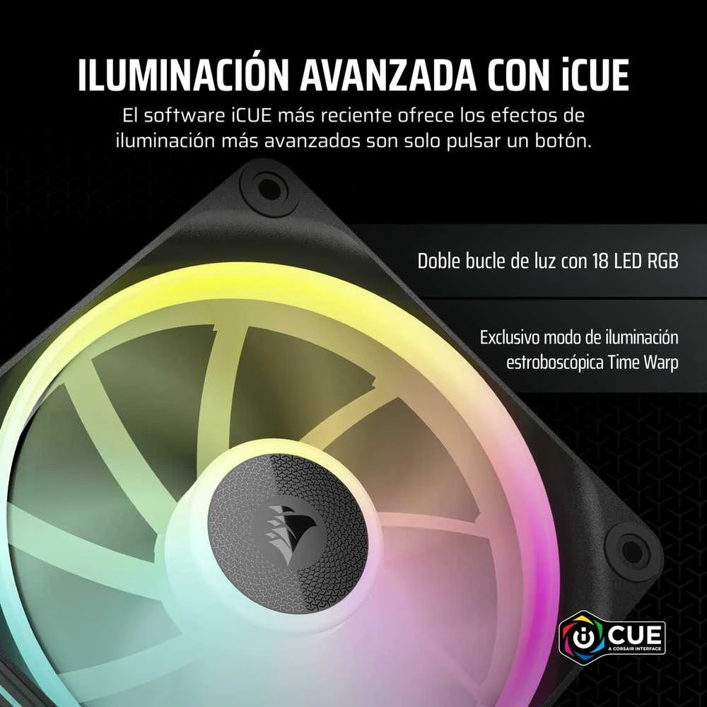 Corsair iCUE Link LX140 RGB, PWM korpuso ventiliatorius – 140mm, juodos spalvos