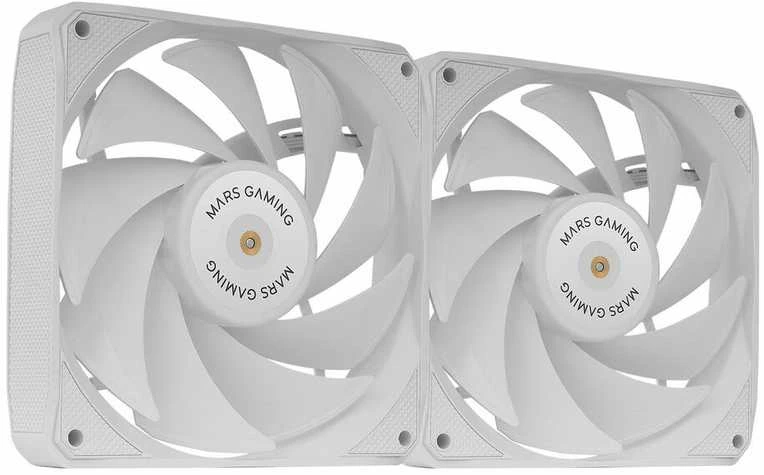 Mars Gaming MNCLX2W balti 120mm ventiliatoriai poroje