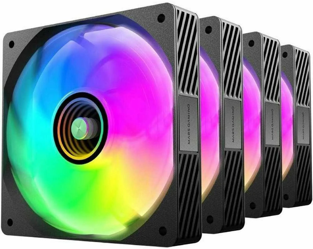 tacens Mars Gaming MFSI4KIT computer cooling system Kompiuterio dėklas Fan 12 cm Juodas