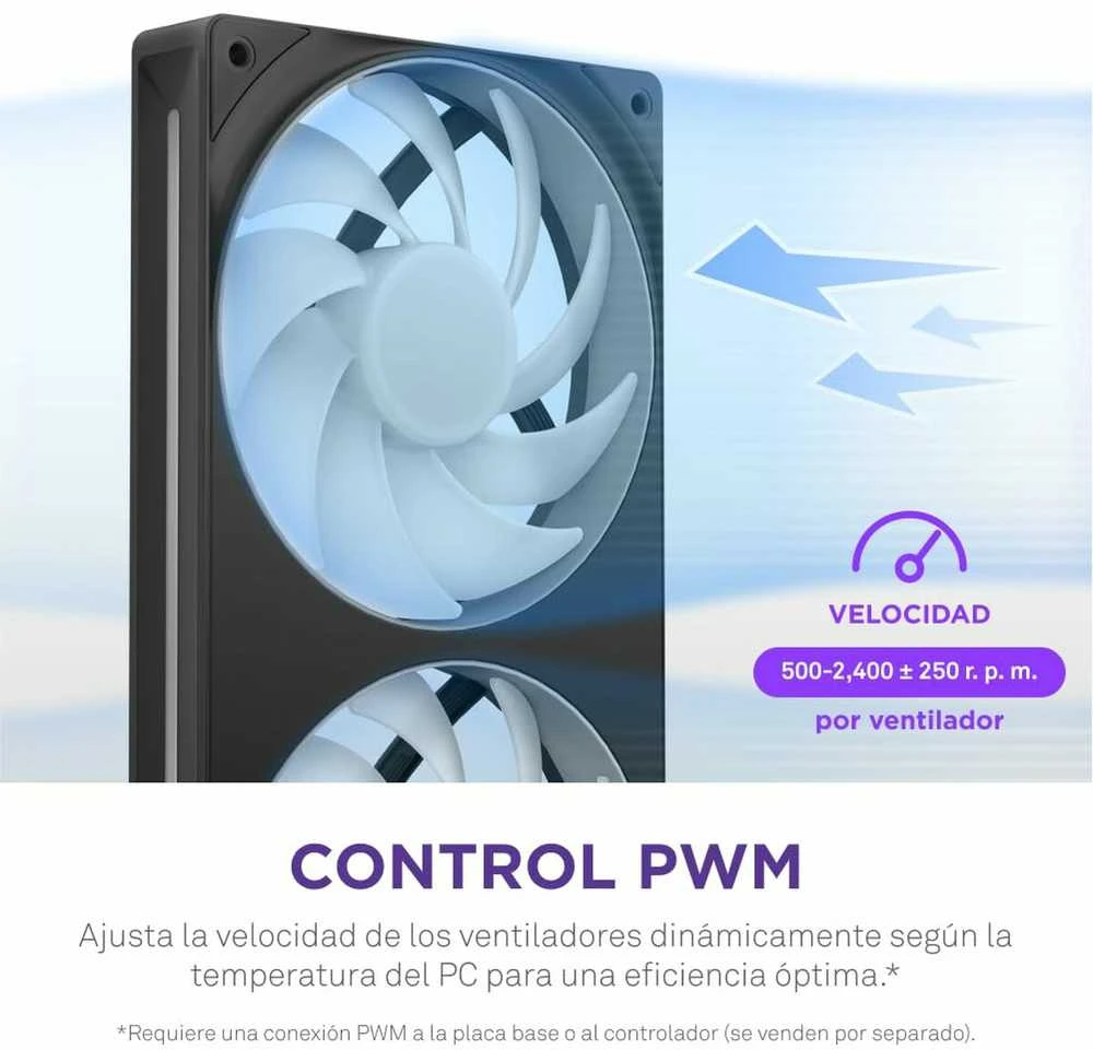 Aušintuvas - NZXT F240 RGB Core 75.12 CFM 30 dBA Juodas