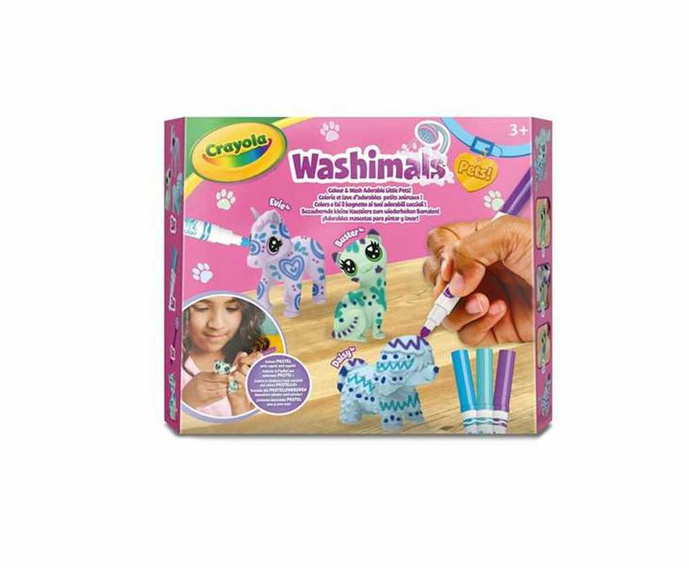 Crayola, Inc. Crayola Figūros dažymui ir plovimui, gyvūnų rinkinys, 3 vnt. 3 žymekliai