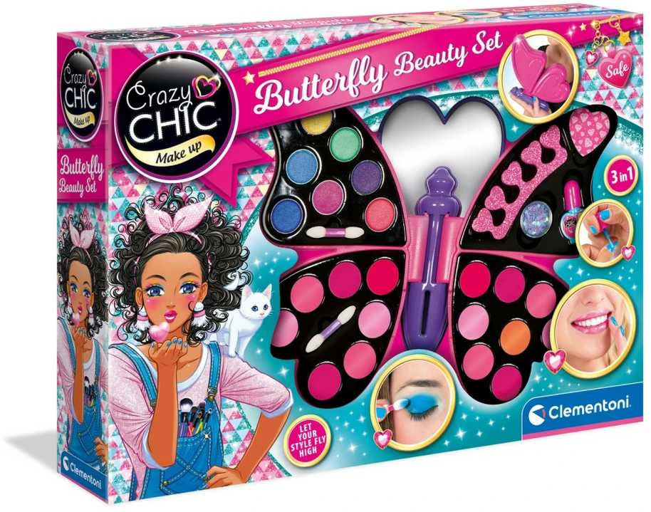 CLEMENTONI CRAZY CHIC drugelių grožio rinkinys 4 viename (FI), 78236