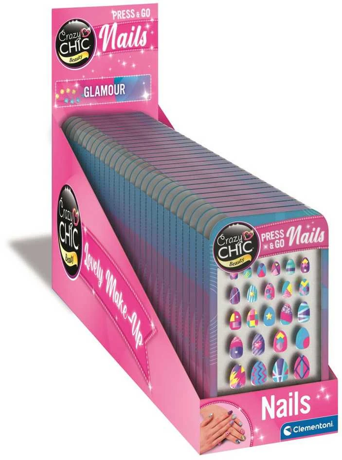 Clementoni - CC Lovely Make-Up - Press Go Nails - Glamour (I-18157)