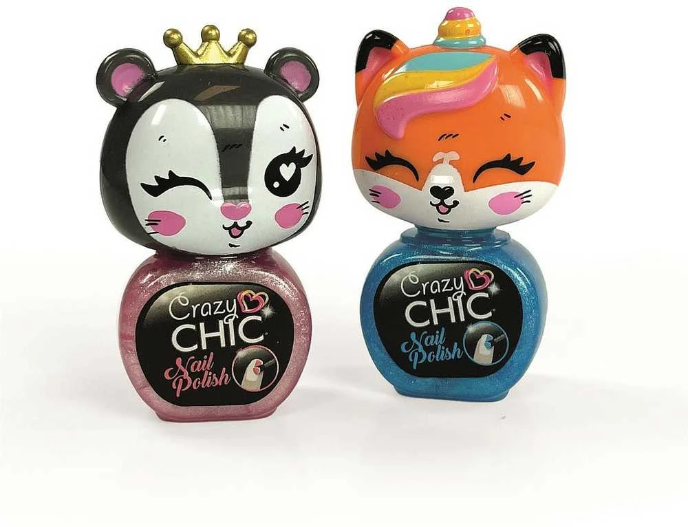 Crazy Chicclementoni Crazy Chic Krazy Chic blizgučios nagų lako rinkinys mergaitėms, Mielos tigriukės