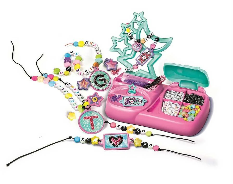 Karoliukų rinkinys papuošalams kurti Clementoni Crazy Chic Letter Jewelery Studio