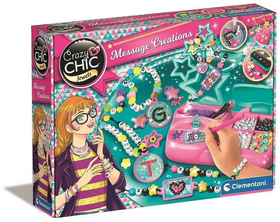 Karoliukų rinkinys papuošalams kurti Clementoni Crazy Chic Letter Jewelery Studio