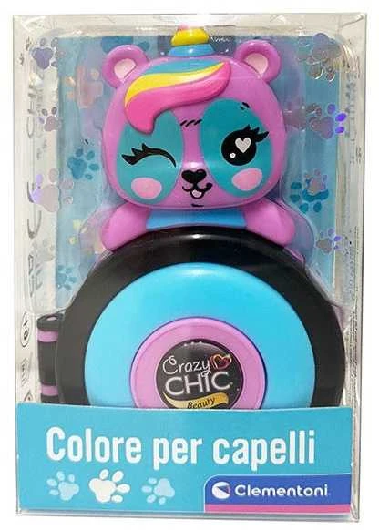 „Crazy Chic Panda“ mėlyna plaukų dažymo kreida „Clementoni“