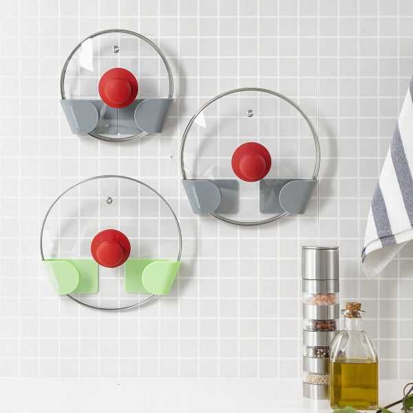InnovaGoods Rinkinys 3 lipnūs virtuvės dangčių laikikliai Smarack InnovaGoods
