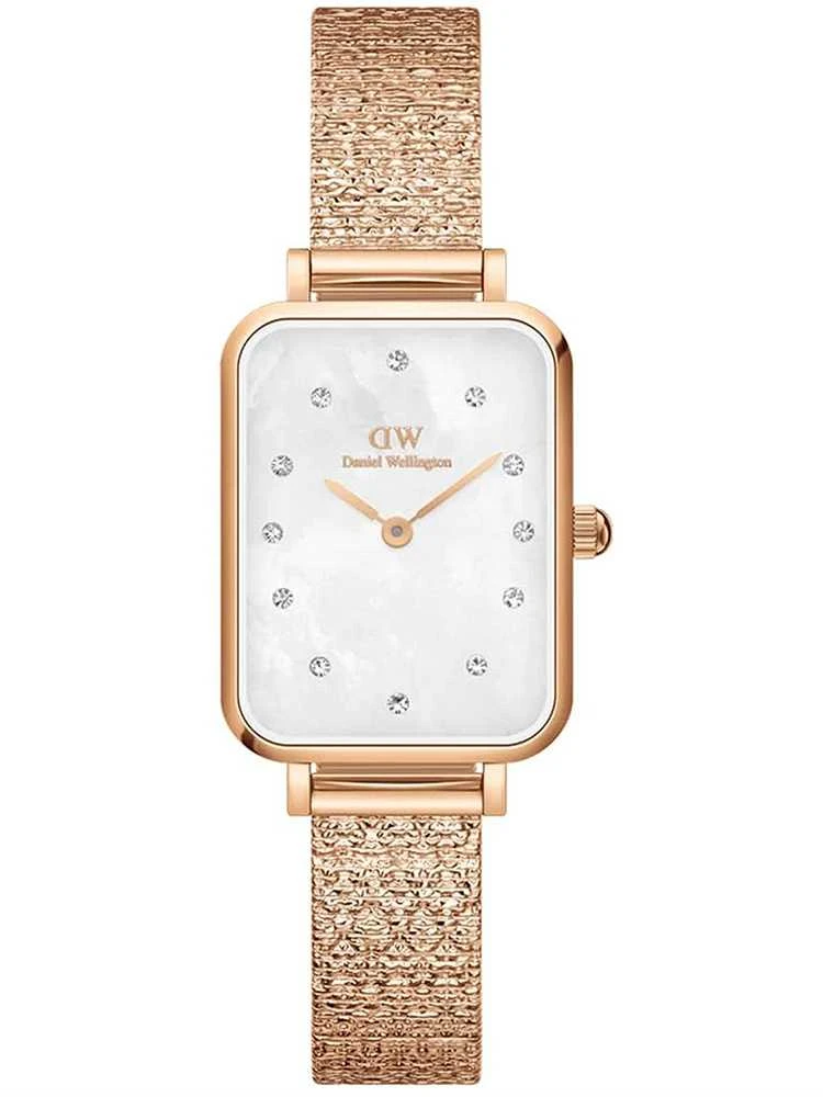 Moteriškas laikrodis DANIEL WELLINGTON Quadro Lumine Pressed Piano 20mm DW00100578 + BOX (zw519b)