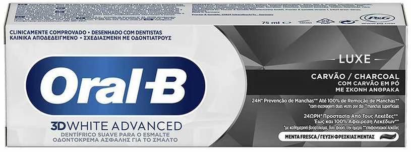 Oral-B 3D Baltas LUXE charcoal toothpaste 75 ml