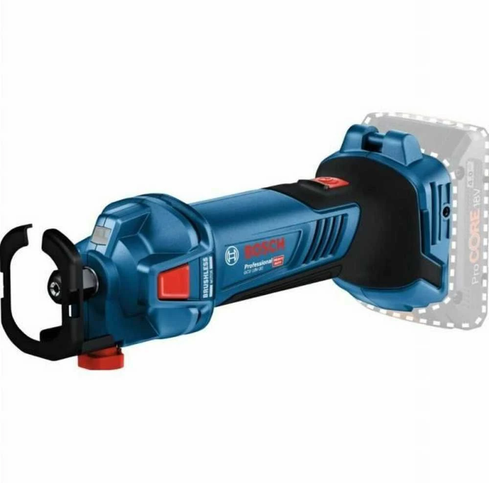 Bosch Akumuliatorinė gipso kartono freza GCU 18V-30, be akumuliatoriaus ir kroviklio, 3 – 6,4 mm / 30.000 min.-1