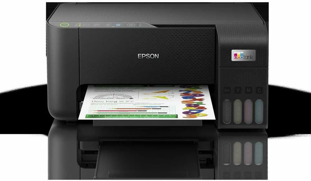 Daugiafunkcis Spausdintuvas - Epson EcoTank ET-2860 Belaidis, 100 lapų dėklas, Juoda/Spalvota
