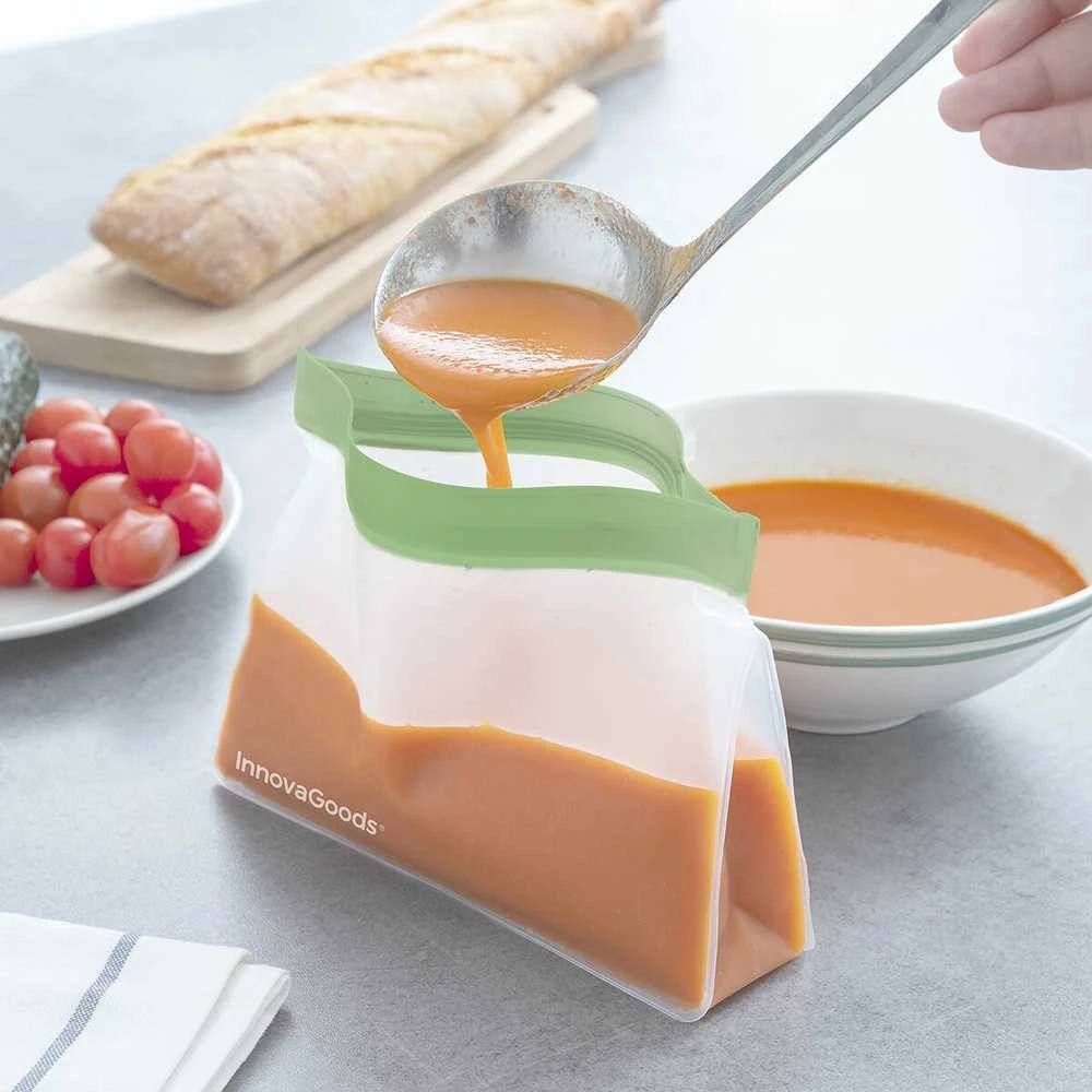 InnovaGoods Rinkinys hermetycznych torebek daugkartinio naudojimo Zags 6 vnt