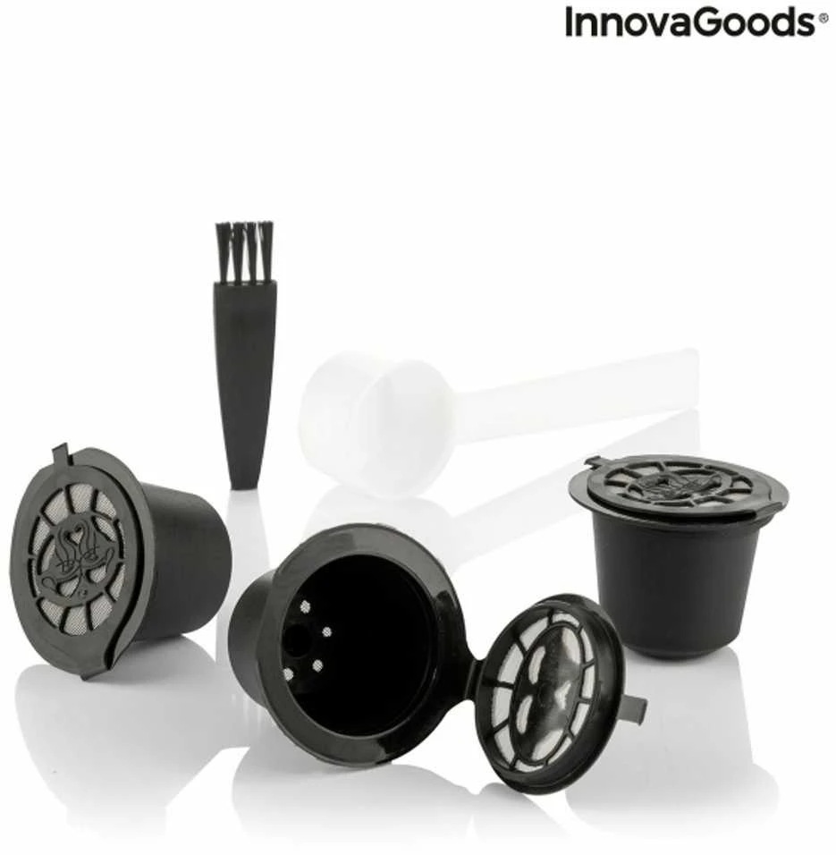 3 daugkartinio naudojimo kavos kapsulių rinkinys Recoff InnovaGoods