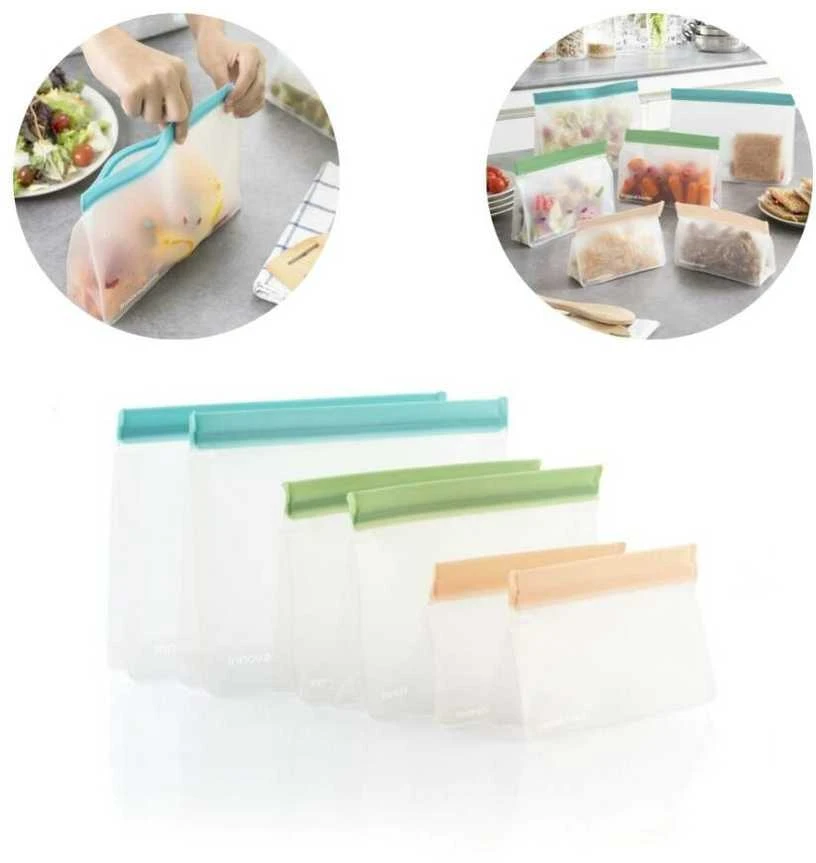 InnovaGoods Rinkinys hermetycznych torebek daugkartinio naudojimo Zags 6 vnt