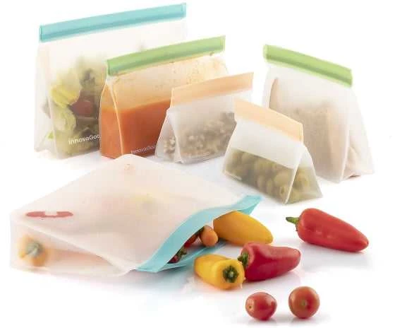 InnovaGoods Rinkinys hermetycznych torebek daugkartinio naudojimo Zags 6 vnt