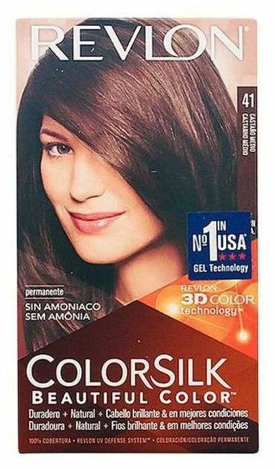 Plaukų dažai "Revlon Colorsilk" be amoniako 41 Vidutinė ruda